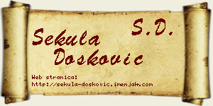 Sekula Dosković vizit kartica